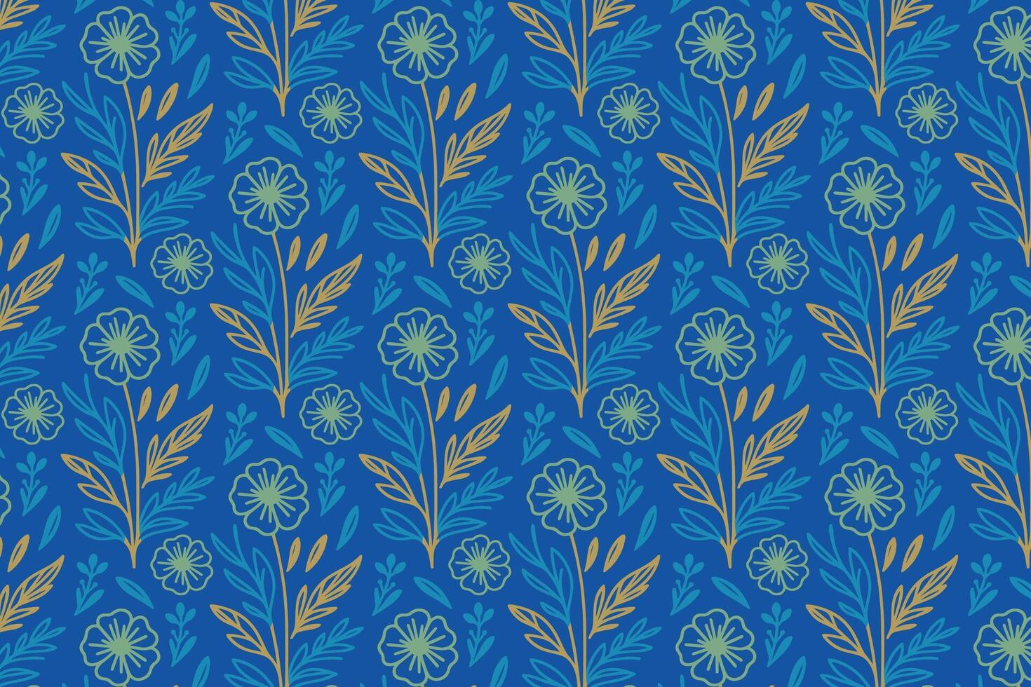 flower sketch pattern in minimalist one line art style for nature inspired textile prints kitchen wear and surface applications vector