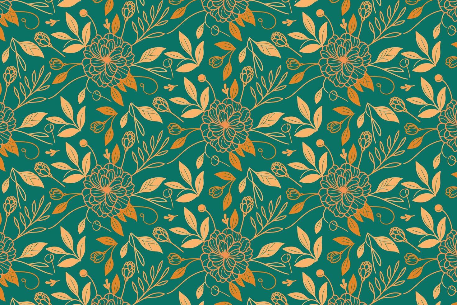 outline cotton flower pattern in layout with modern simplicity for women fashion textile wrapping and pillow fabric design vector