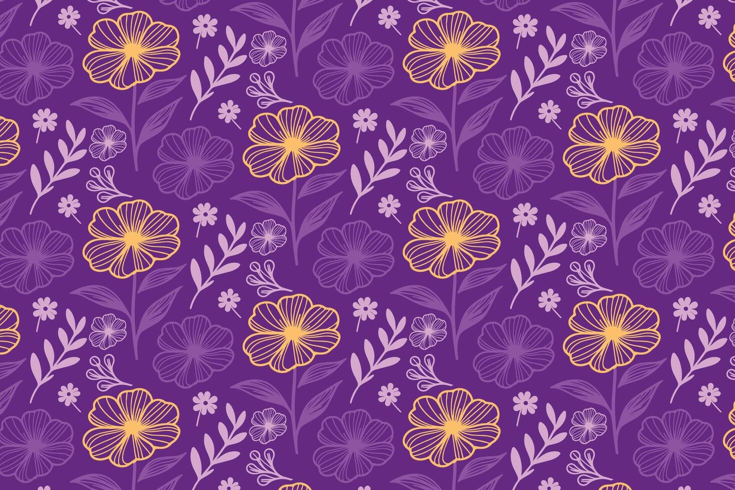 continuous floral line art pattern in repeat perfect for elegant home textiles packaging fabric and pillow cover printing vector