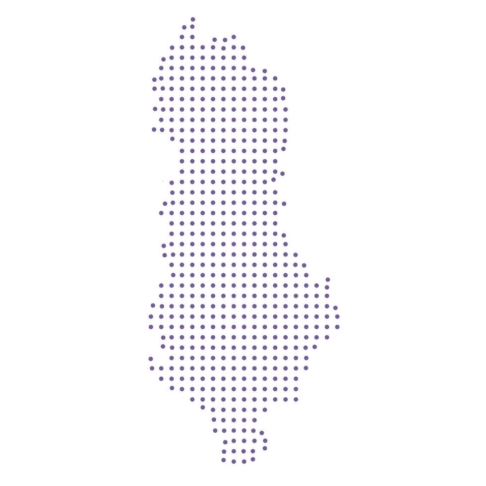 Albania map dotted pattern design purple circle vector