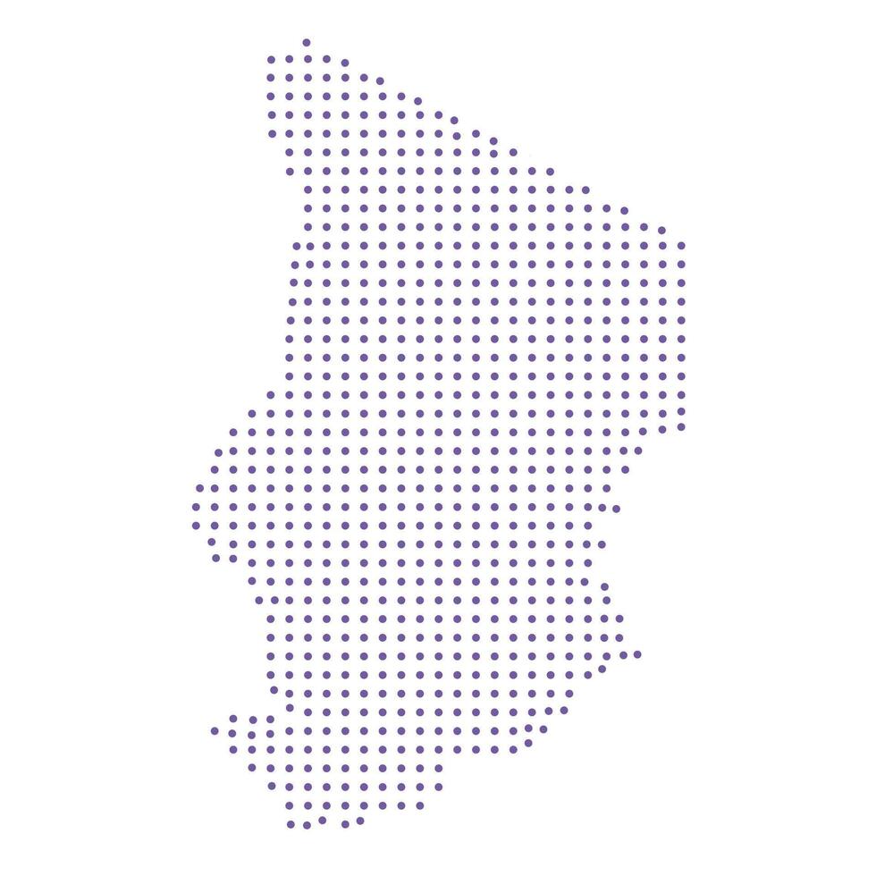 Chad map dotted pattern design purple circle vector