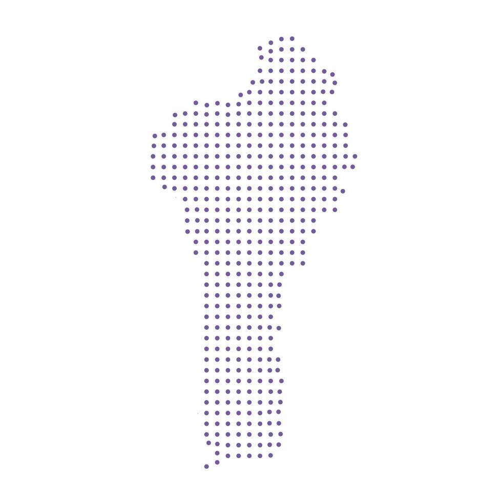 Benin map dotted pattern design purple circle vector