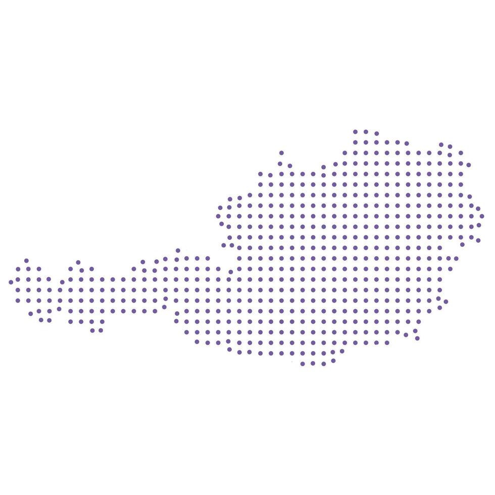 Austria map dotted pattern design purple circle vector
