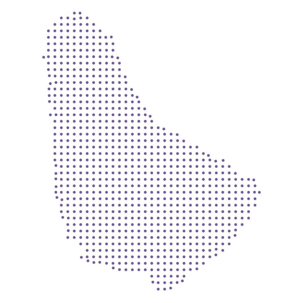 Barbados map dotted pattern design purple circle vector