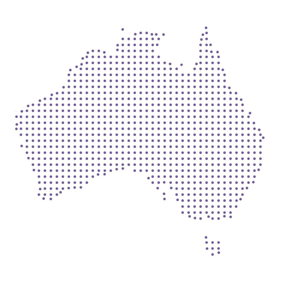 Australia map dotted pattern design purple circle vector