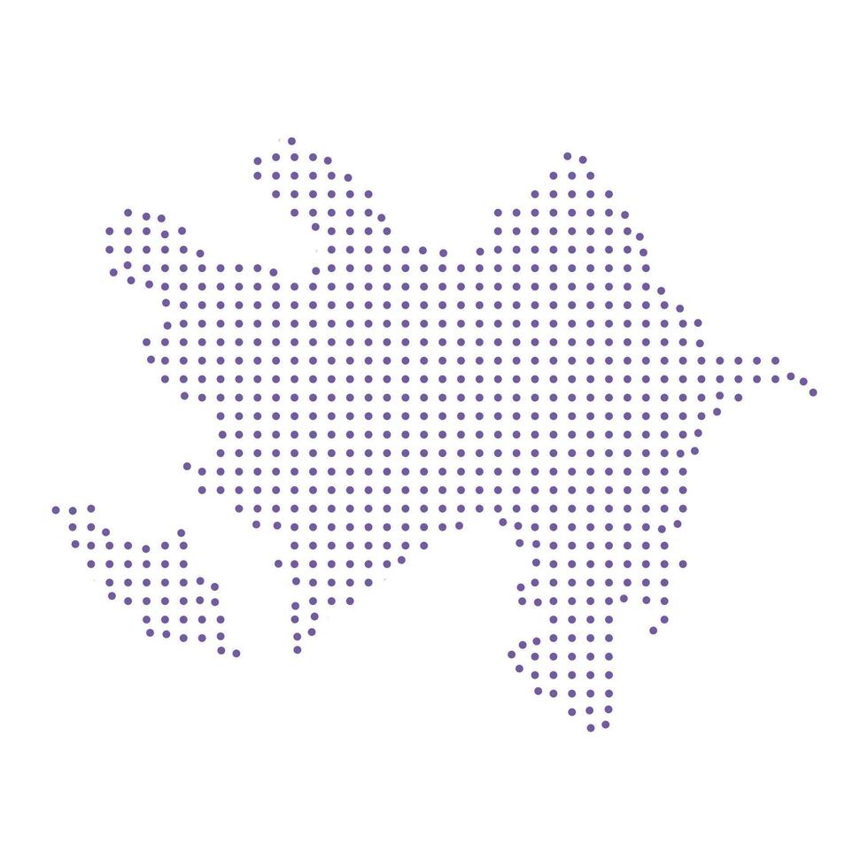 Azerbaijan map dotted pattern design purple circle vector