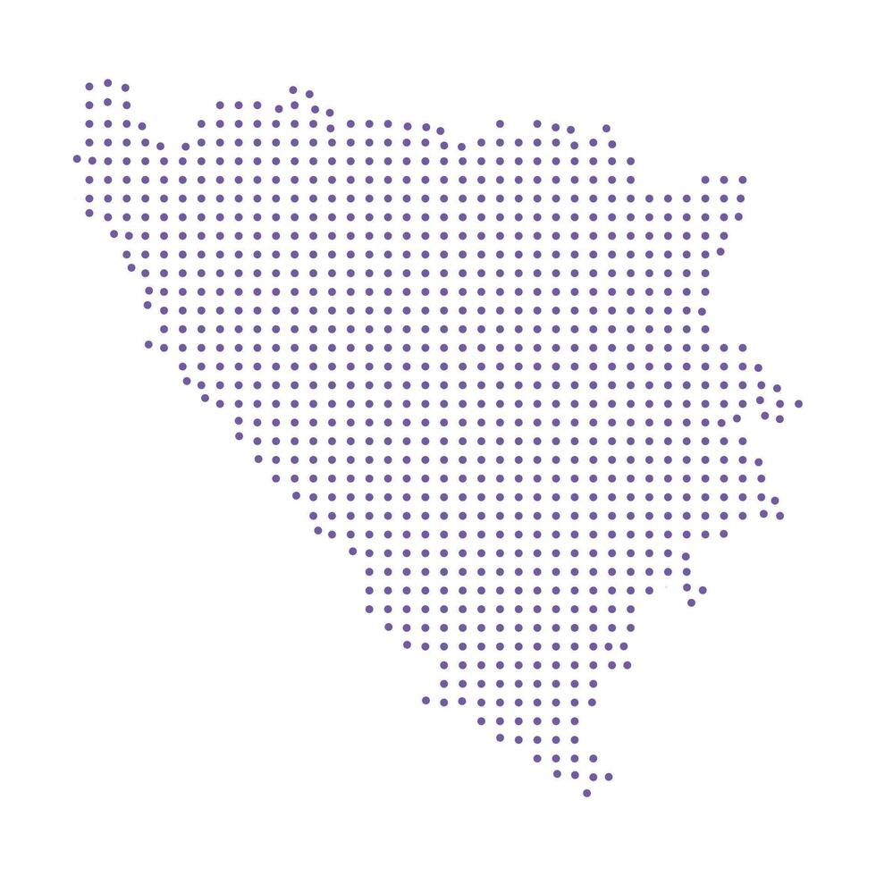 Bosnia map dotted pattern design purple circle vector