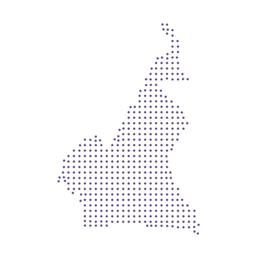 Cameroon map dotted pattern design purple circle vector