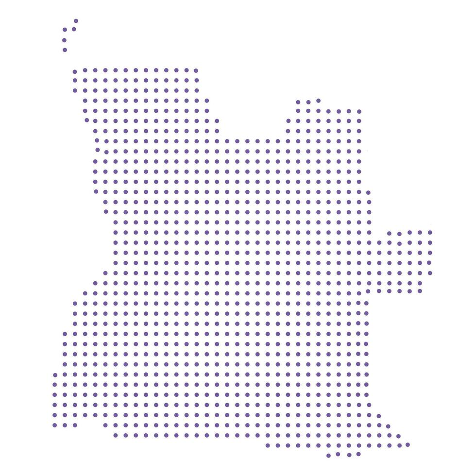 Angola map dotted pattern design purple circle vector