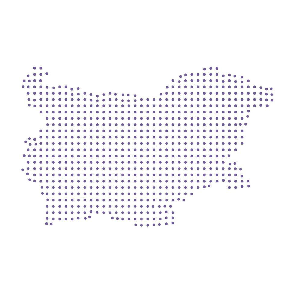 Bulgaria map dotted pattern design purple circle vector