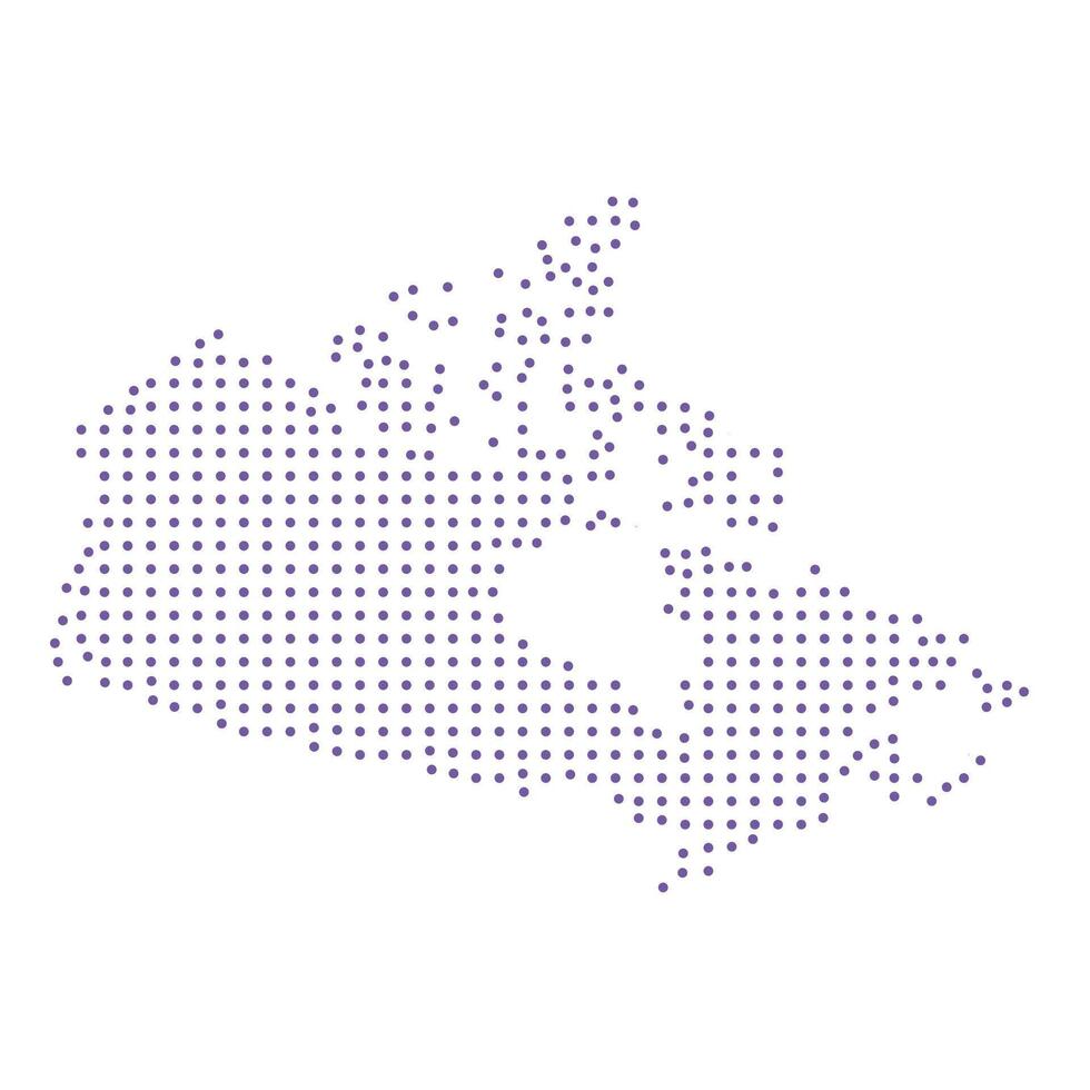 Canada map dotted pattern design purple circle vector