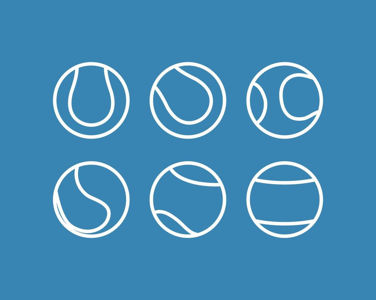 Padel ball blue icon art for marketing vector