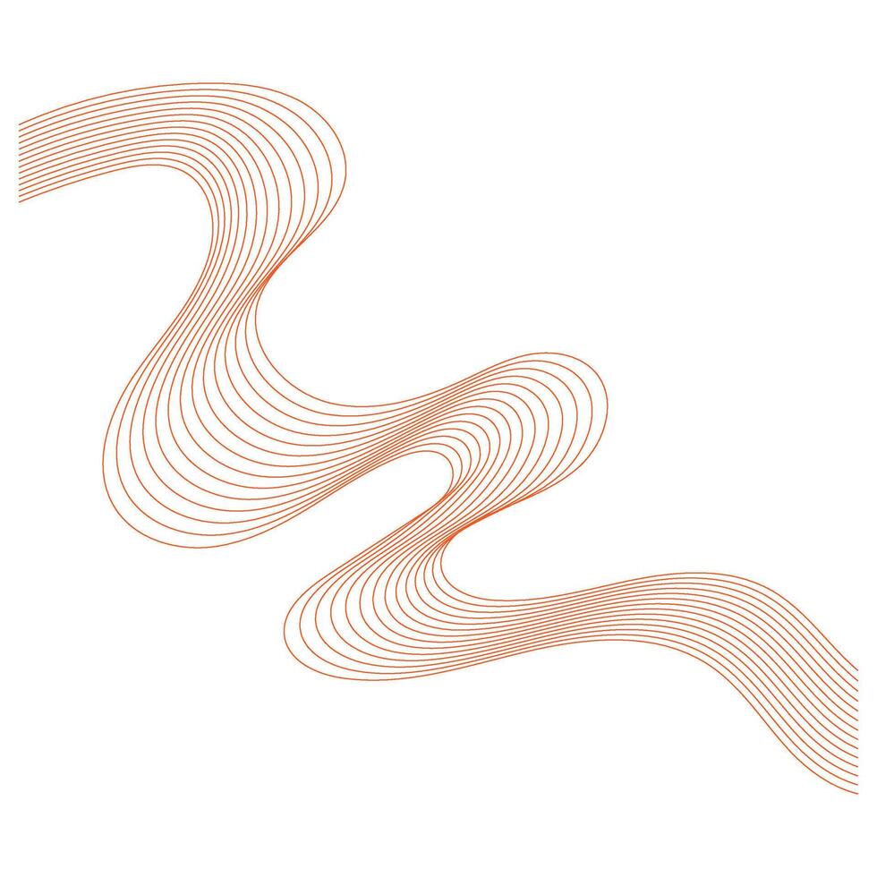 Simple Abstract Wave Line design vector