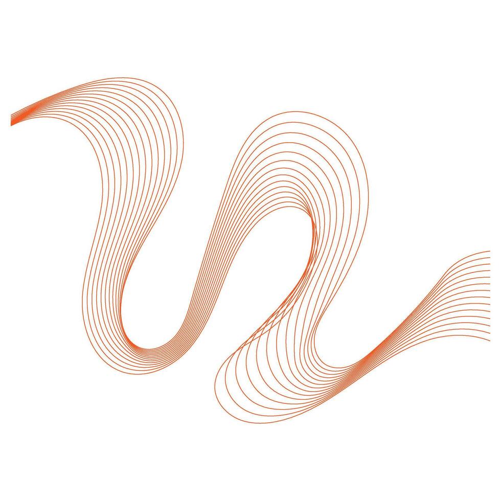 Modern Abstract Wave Line design vector