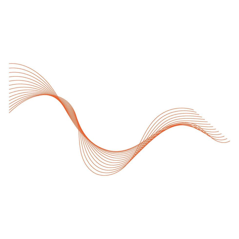 Minimalist Abstract Wave Line vector