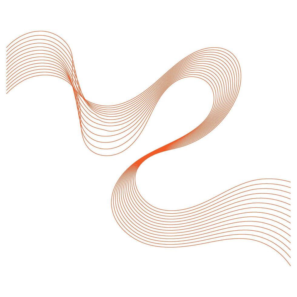 Simple Modern Abstract Wave Line vector