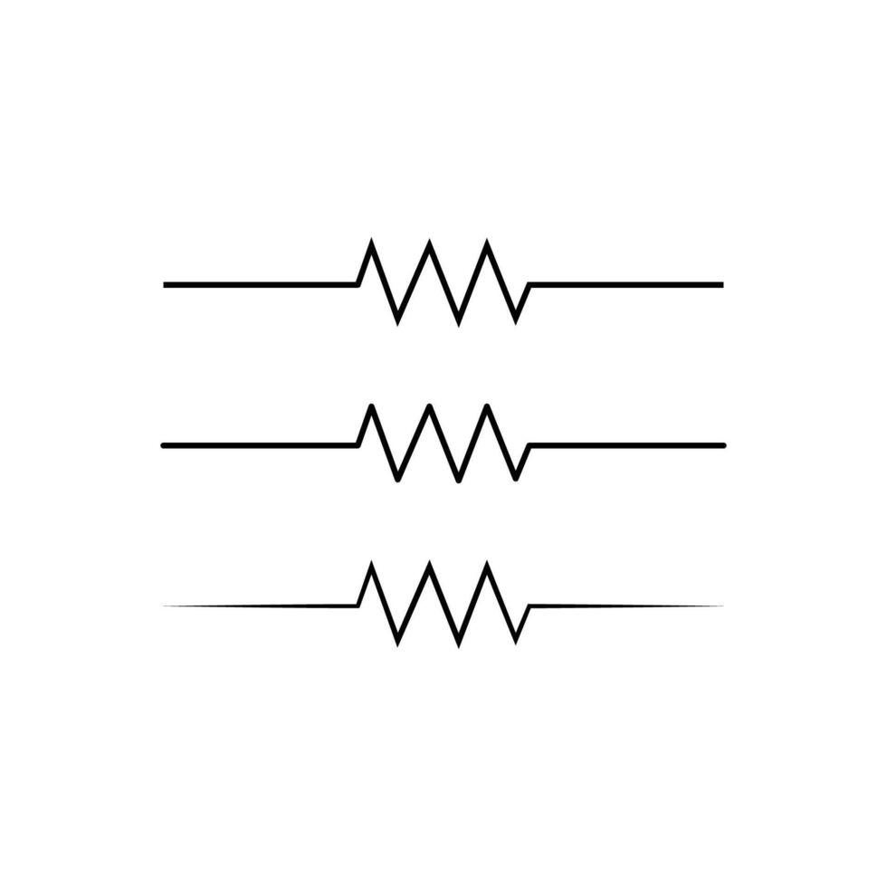 Resistor Symbols in a Simple Circuit Diagram. Anode and Cathode electronic Symbol for Education and Science. vector