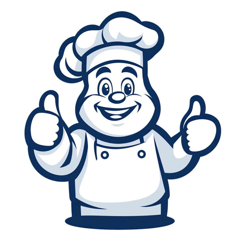 Chef cartoon character giving thumbs up png