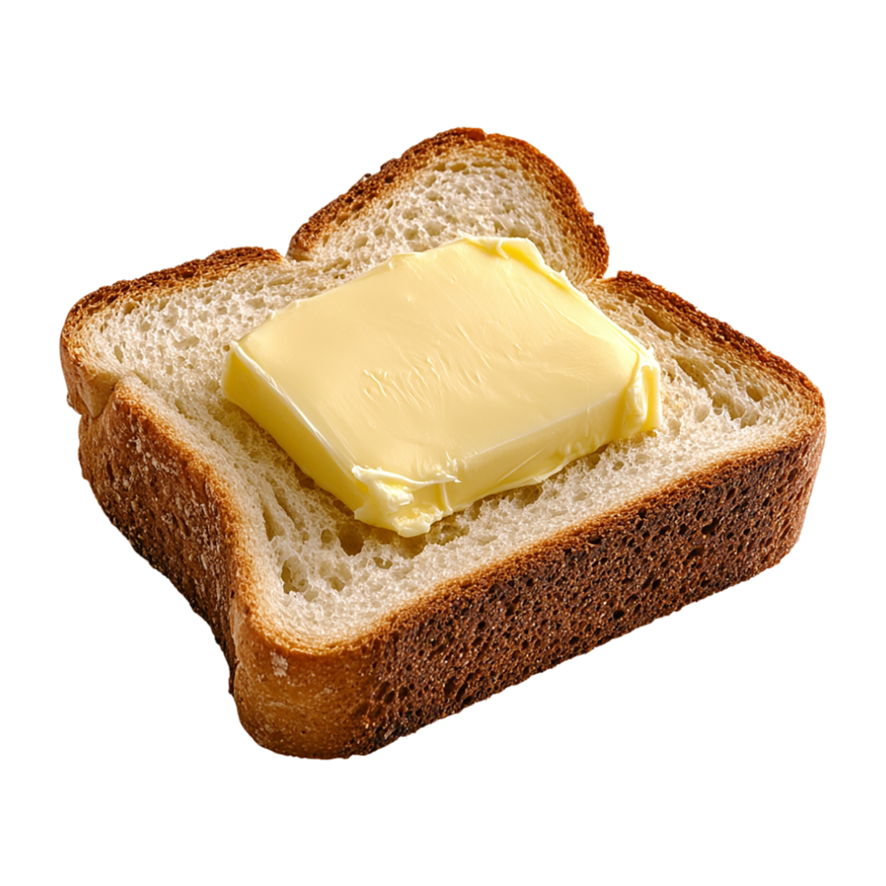 A piece of bread with butter on it png