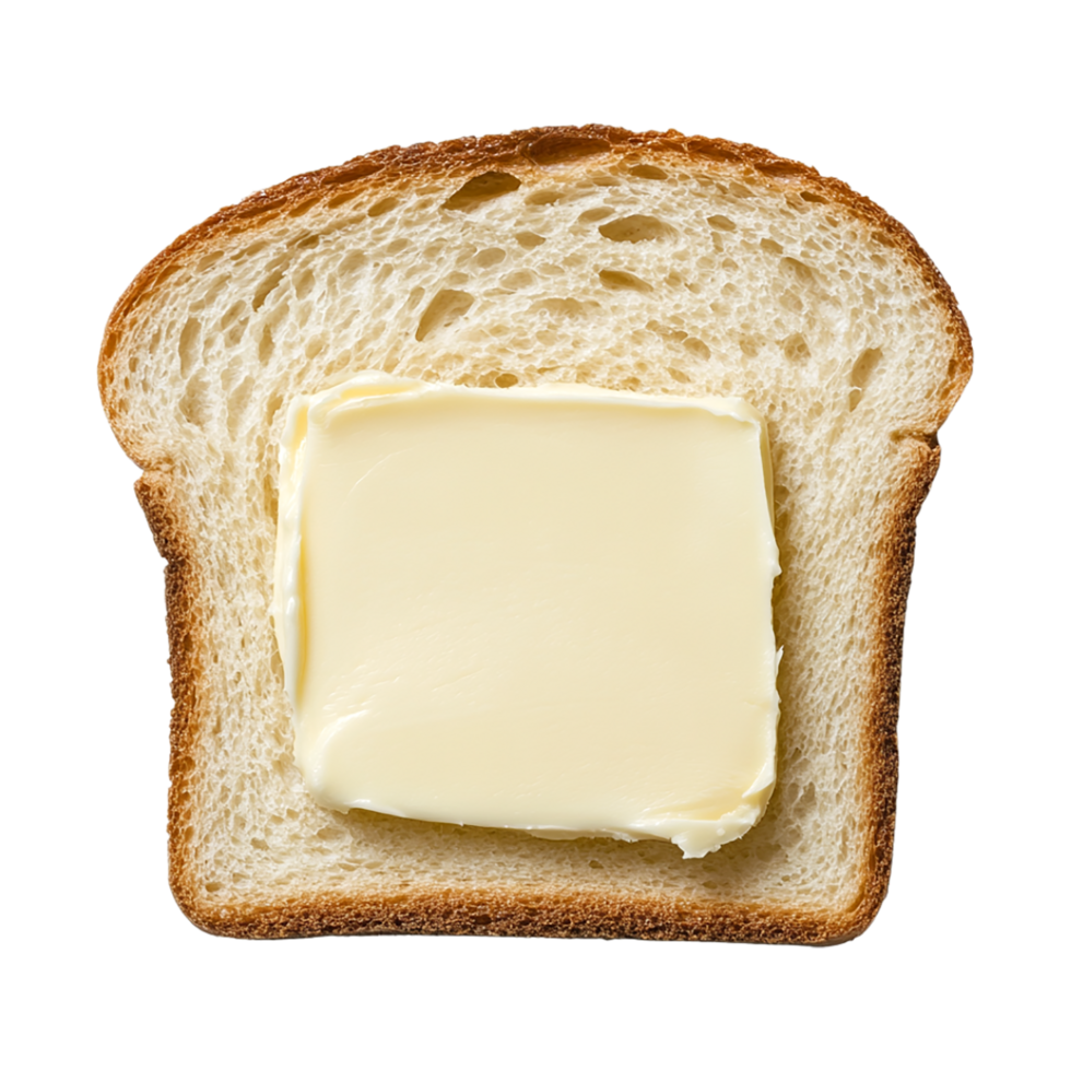 Delicious Slice of Bread with Melted Butter png