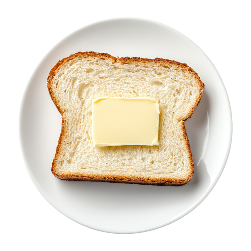 Bread with Butter Layer for Breakfast Design png
