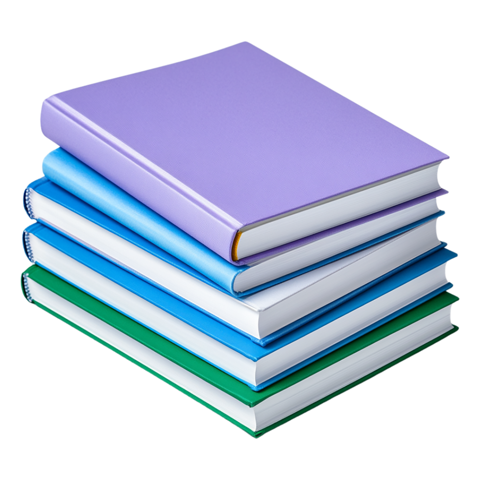 Books Collection Isolated for Education Design png