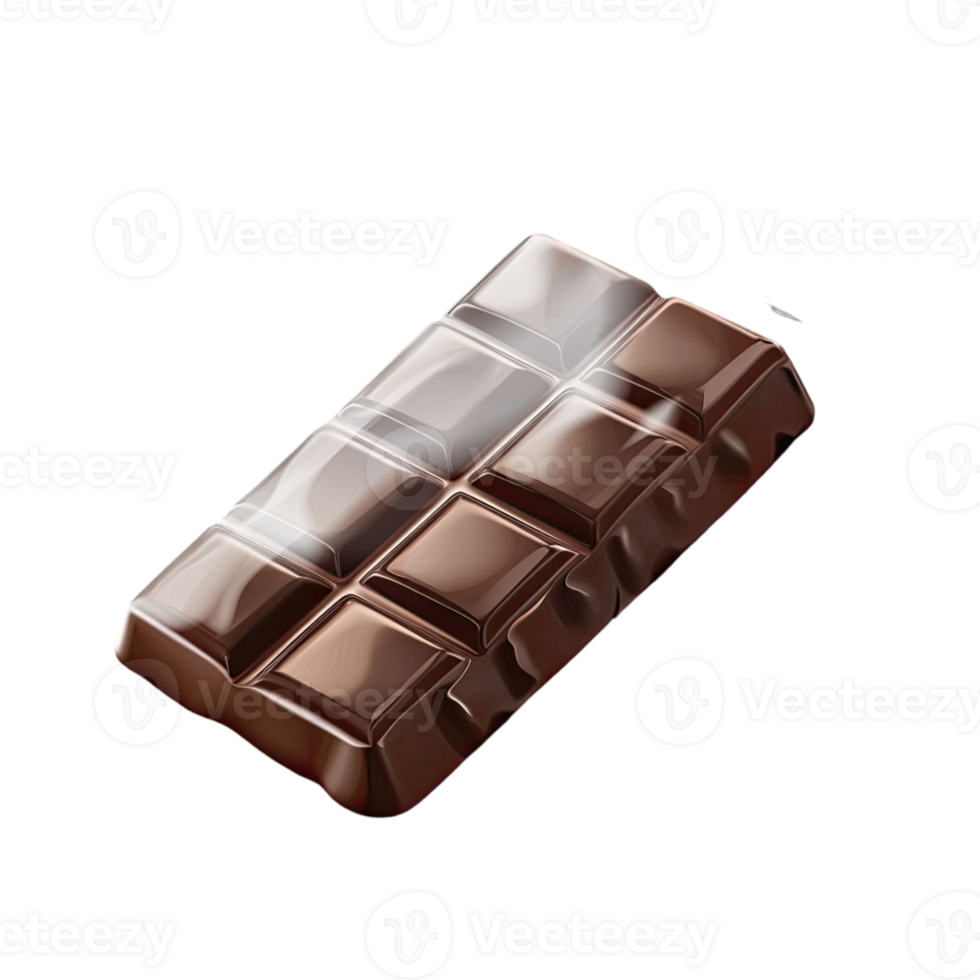 Close-Up Of A Chocolate Bar With Transparent Wrapper On Black Background png