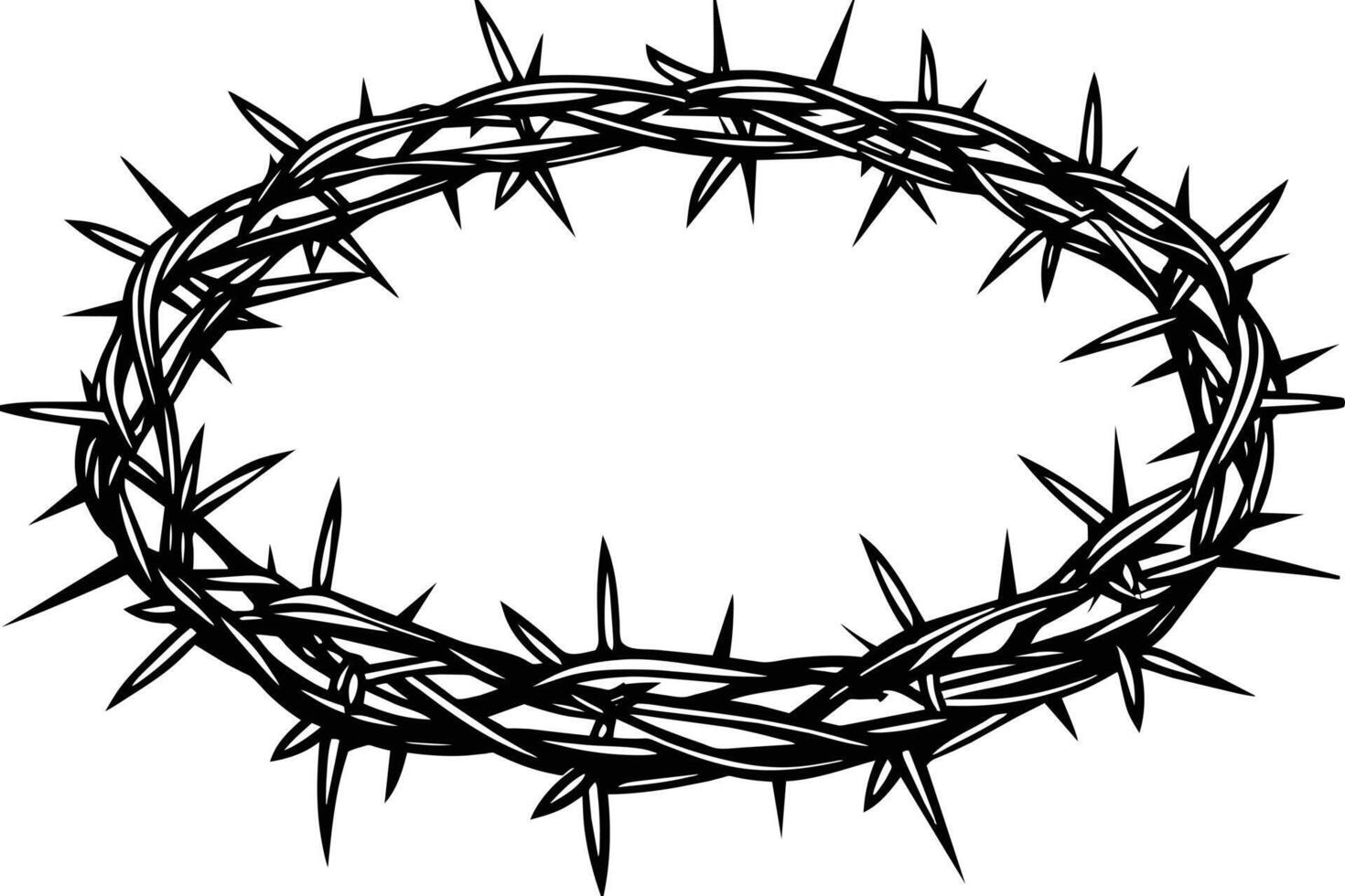 Simple Illustration of a Crown of Thorns vector