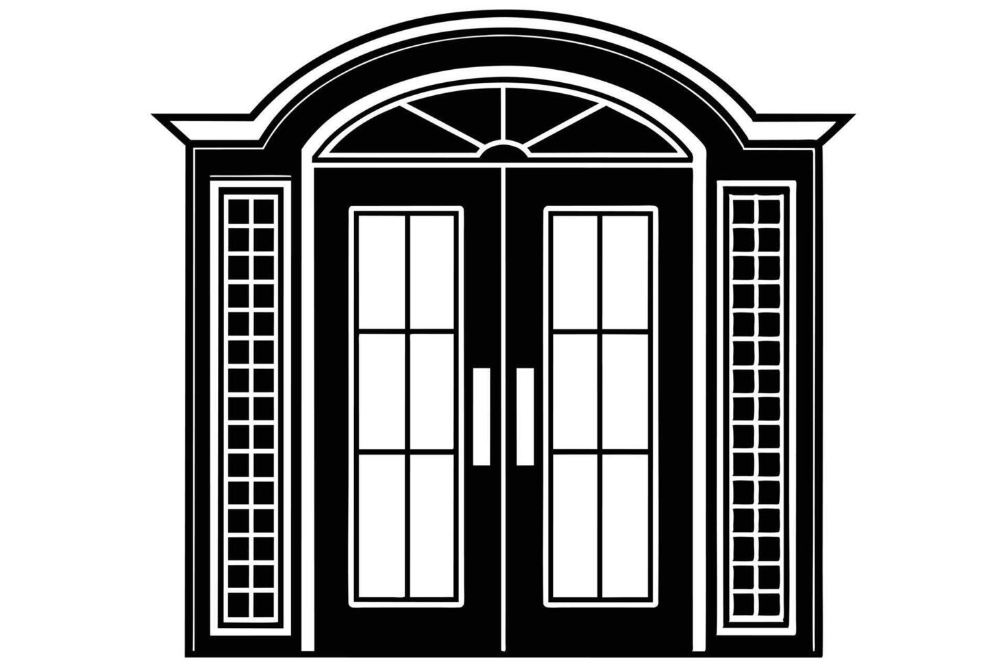 Double Archway Entryway Design vector