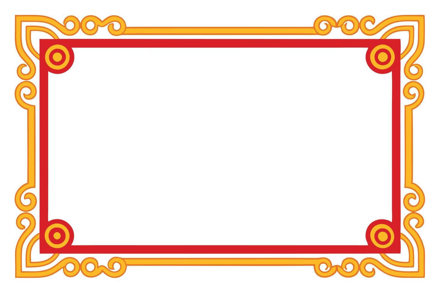 Elegant Red and Gold Border Design for Documents vector