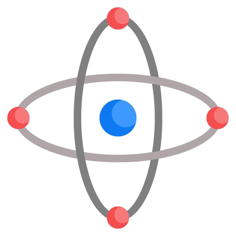Atomic in flat icon style vector