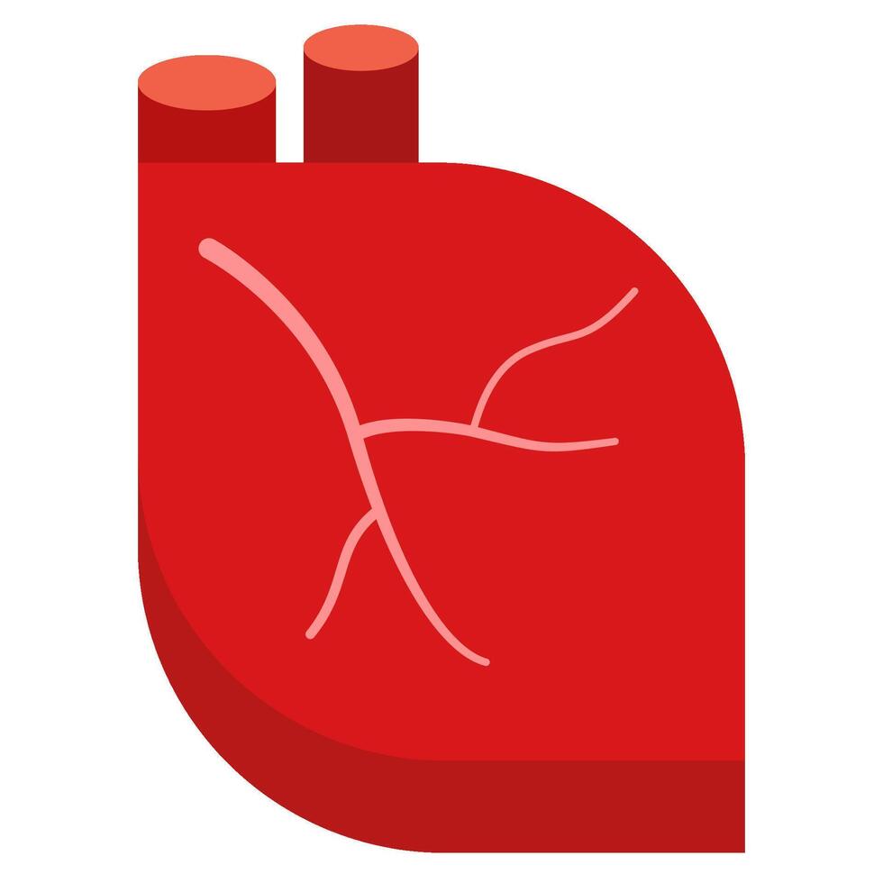 Heart in flat icon style vector