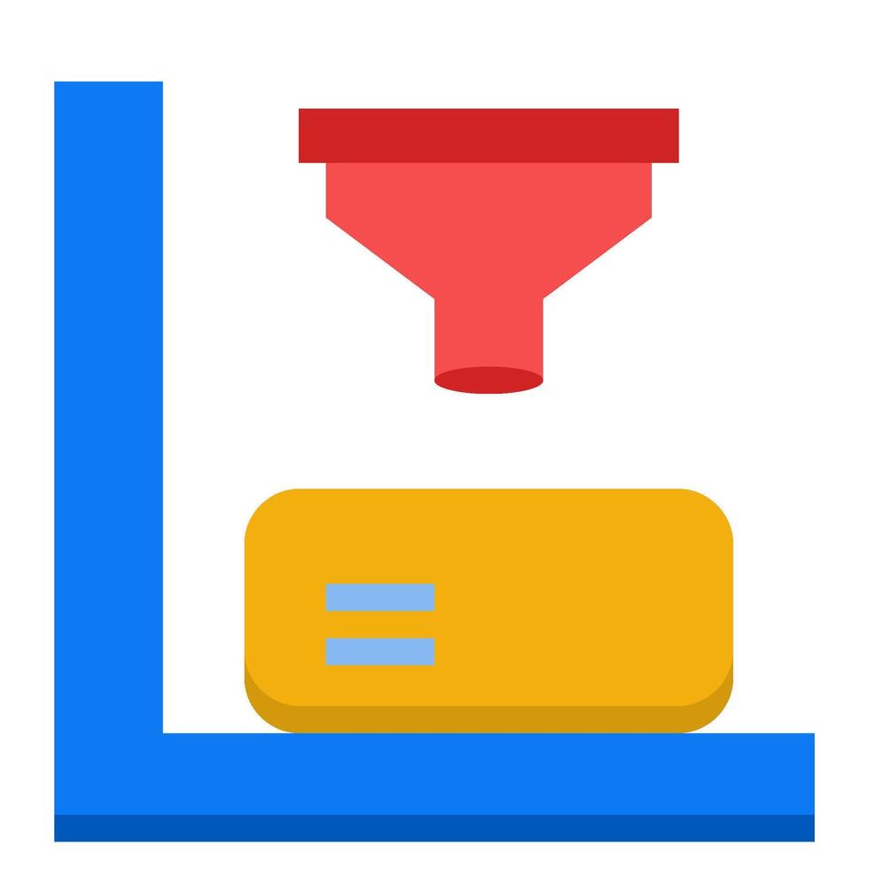 Laboratory analyzer in flat icon vector