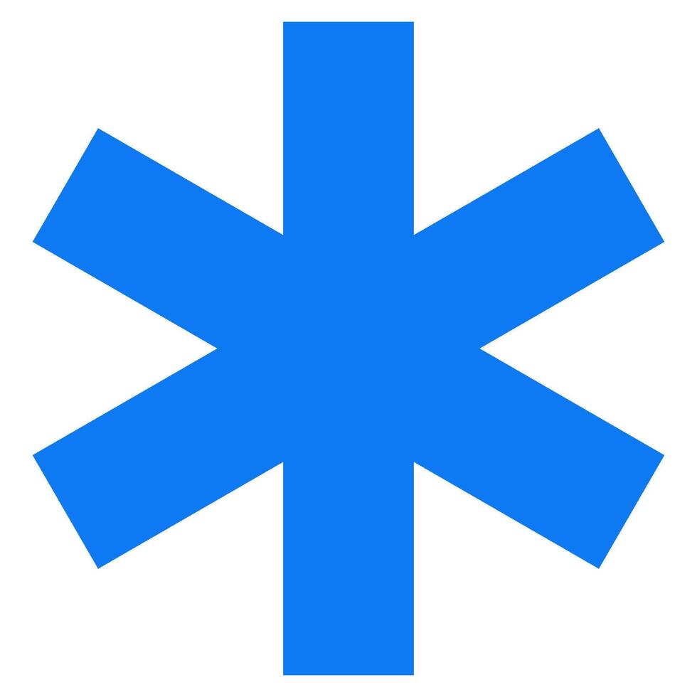 Medical star in flat icon style vector