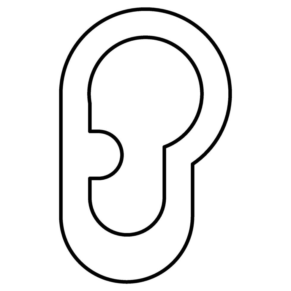 ear outline icon vector