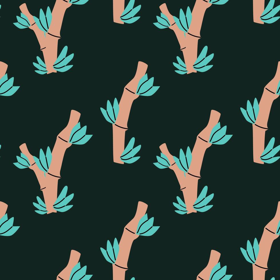 Red panda bamboo pattern design for decor and textile vector