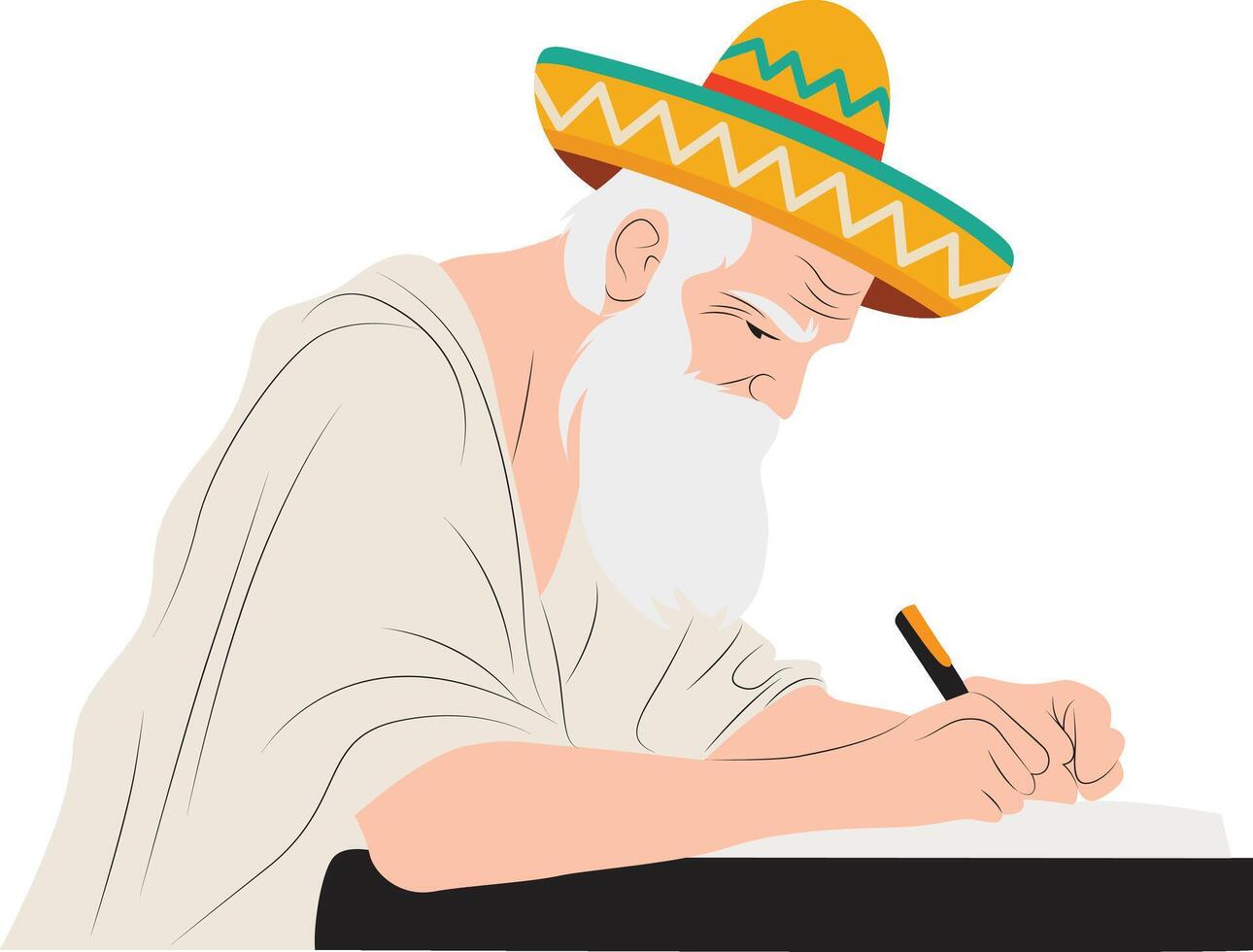 Sombrero Scribbler Under the Sun vector