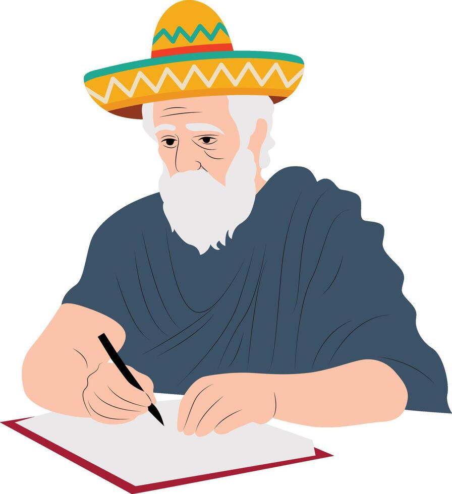 Morning Journal of a Mexican Thinker vector