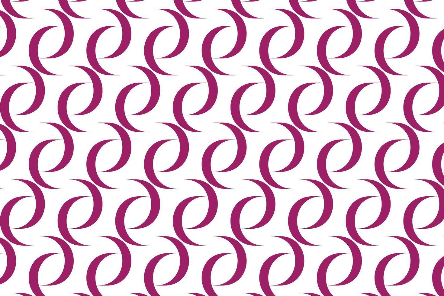 purple color simple moon shape creative geometric pattern pattern of interlocking arcs in magenta on white background vector