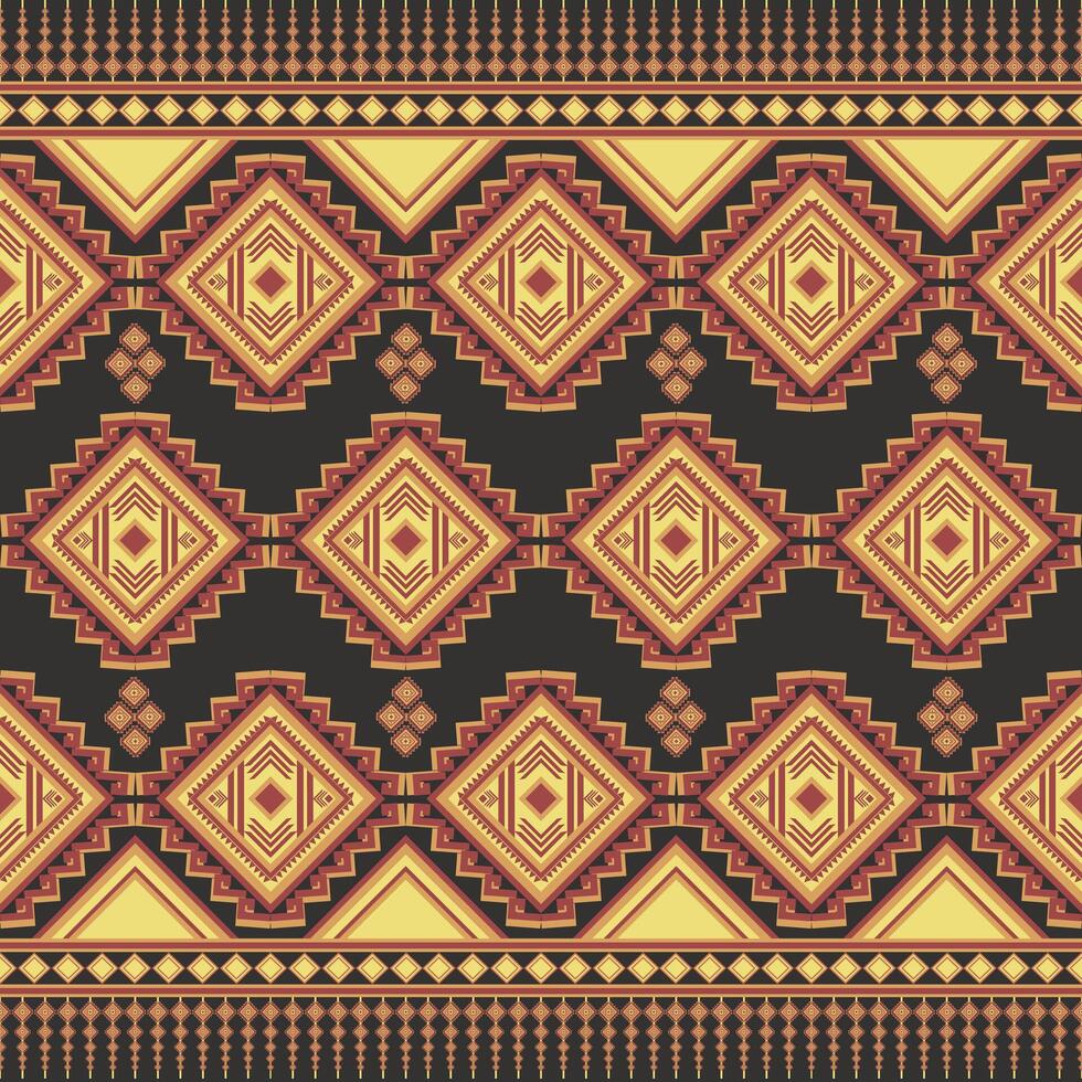 Native geometric abstract seamless ethnic pattern. vector