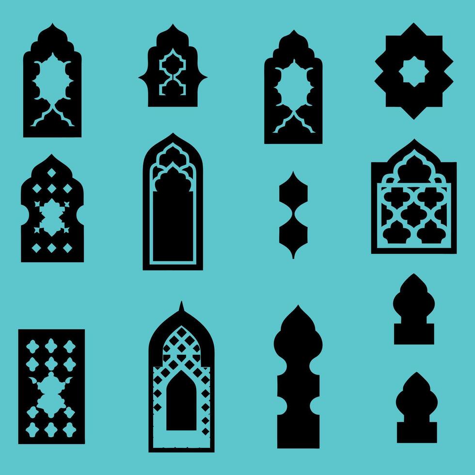 Traditional Arch Frames for Islamic Art vector