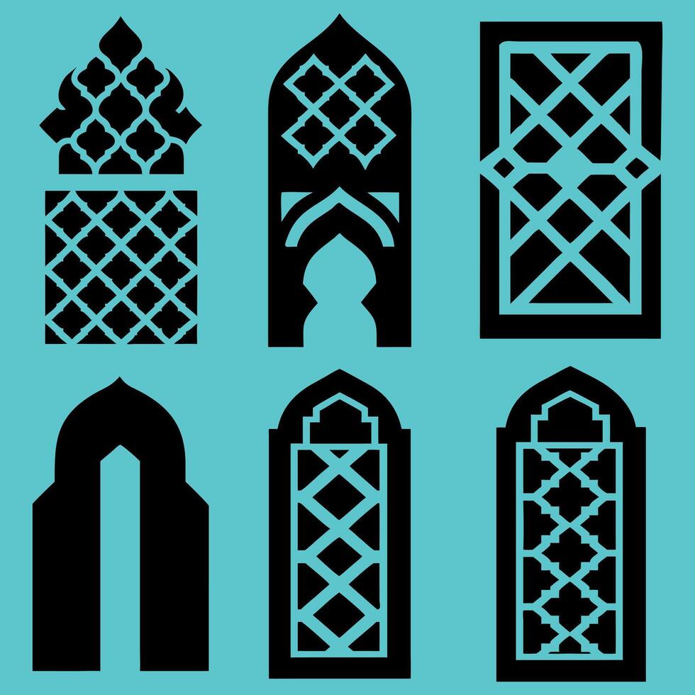 Arabic Arch Elements Pack vector