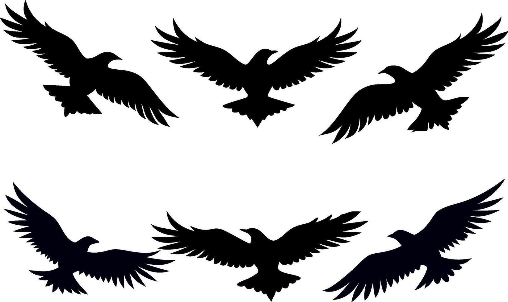 Black Crow Set vector