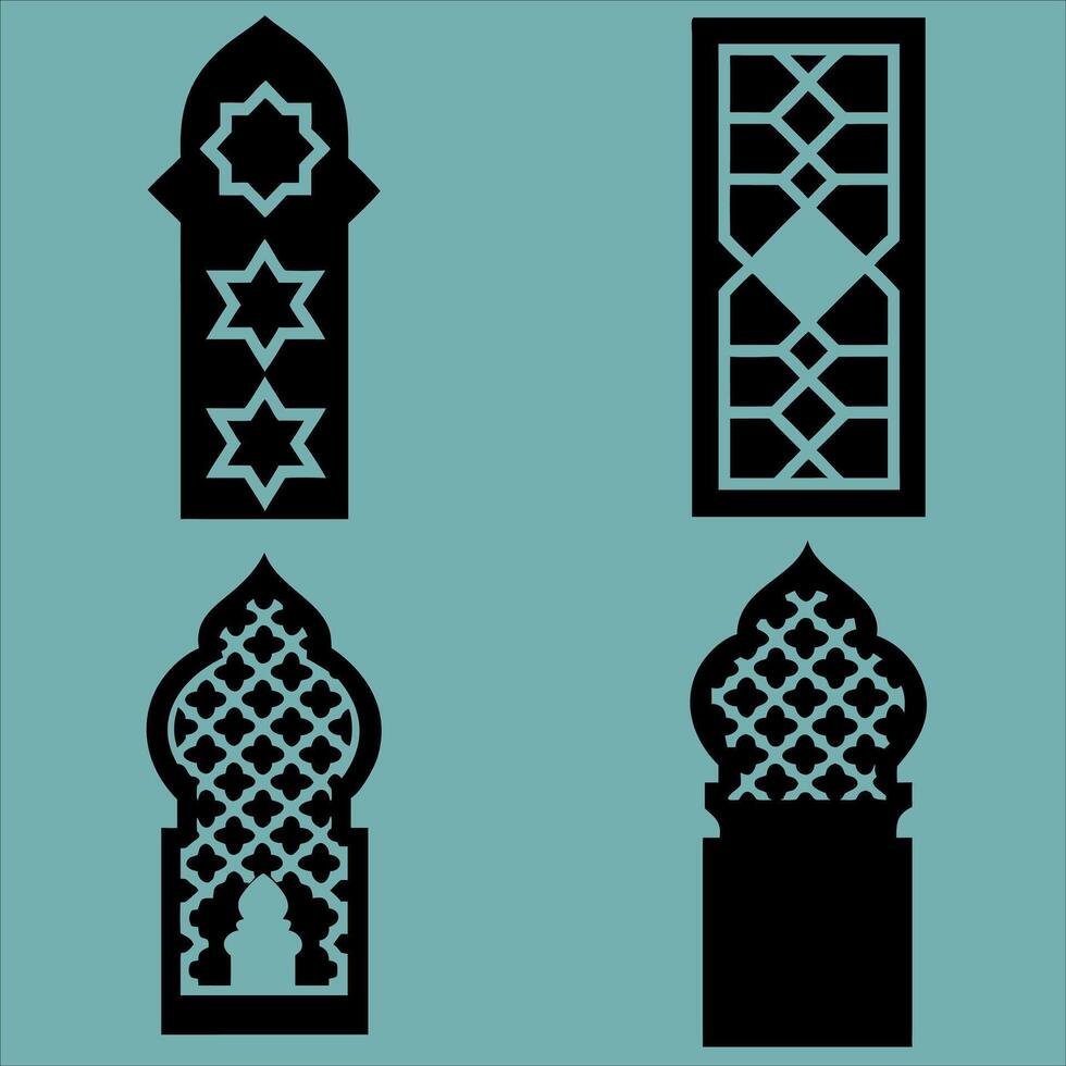 Islamic Arch Clipart for Printing vector