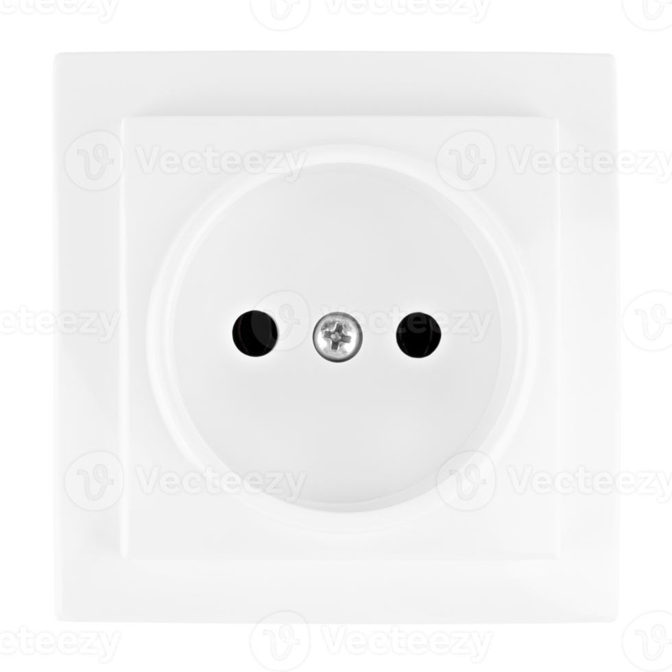 white electrical socket isolated png