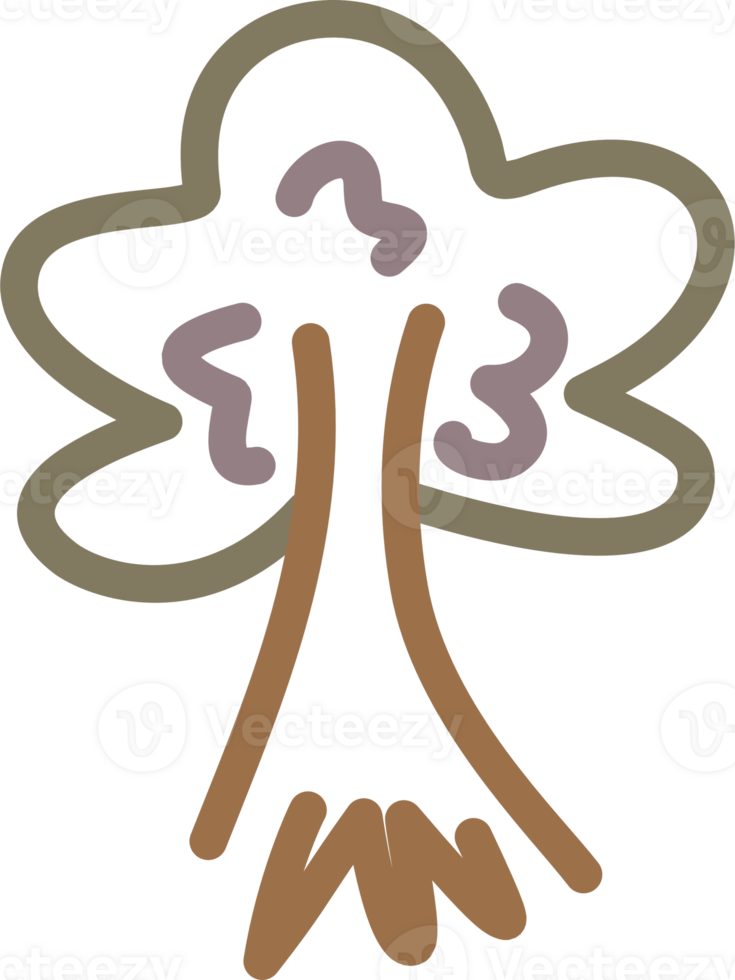 Tree line doodles png