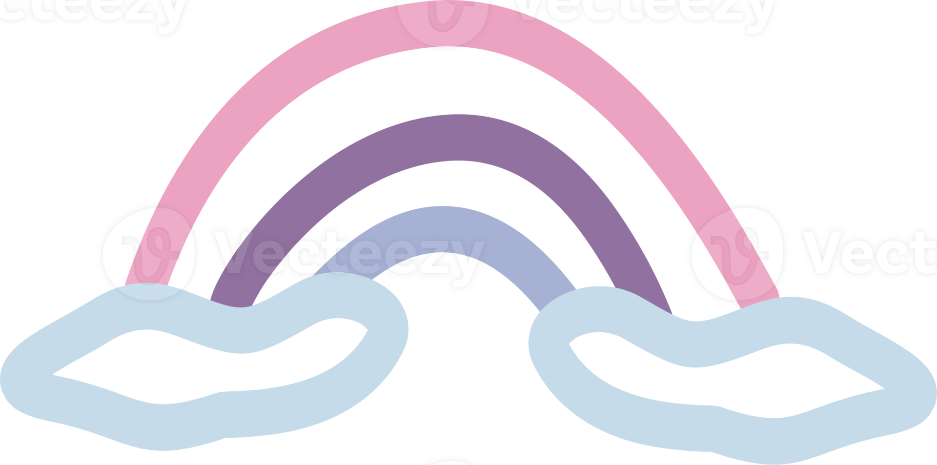 Rainbow line doodles png