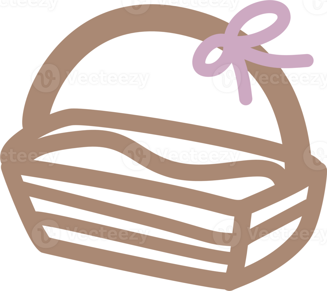 Basket line doodle png