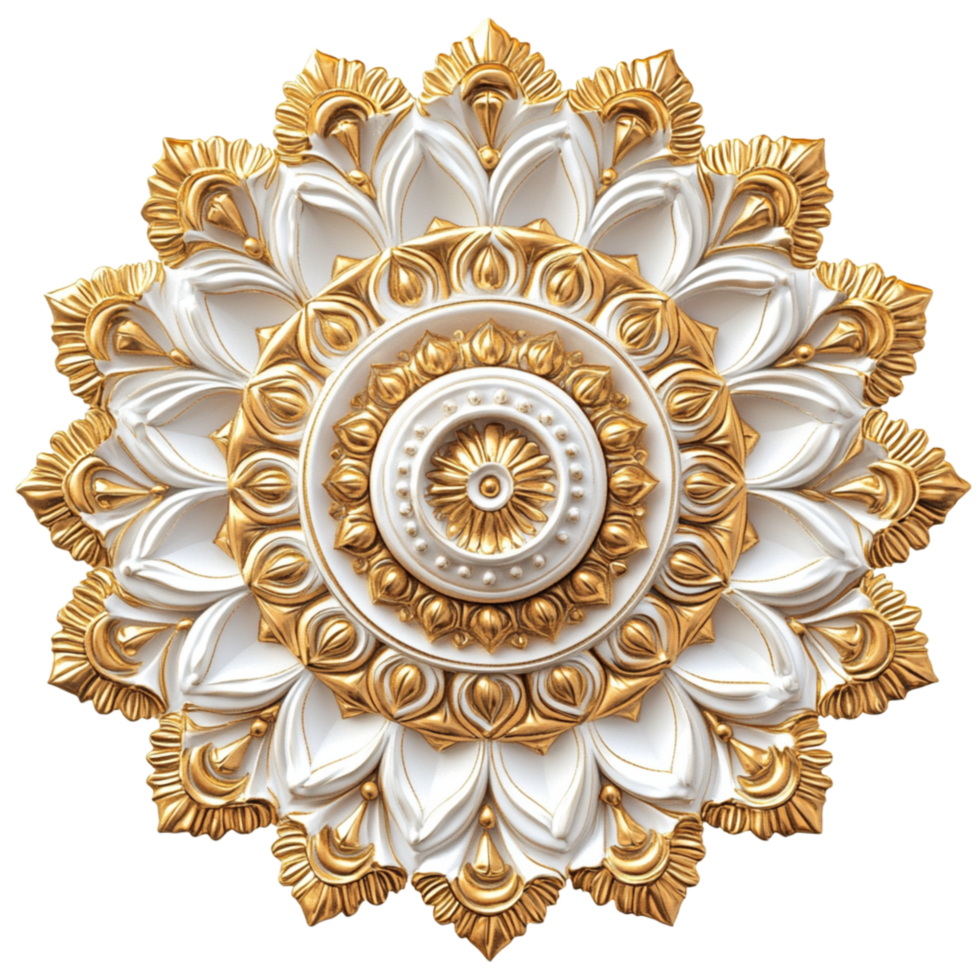 Golden Mandala with Intricate Design png
