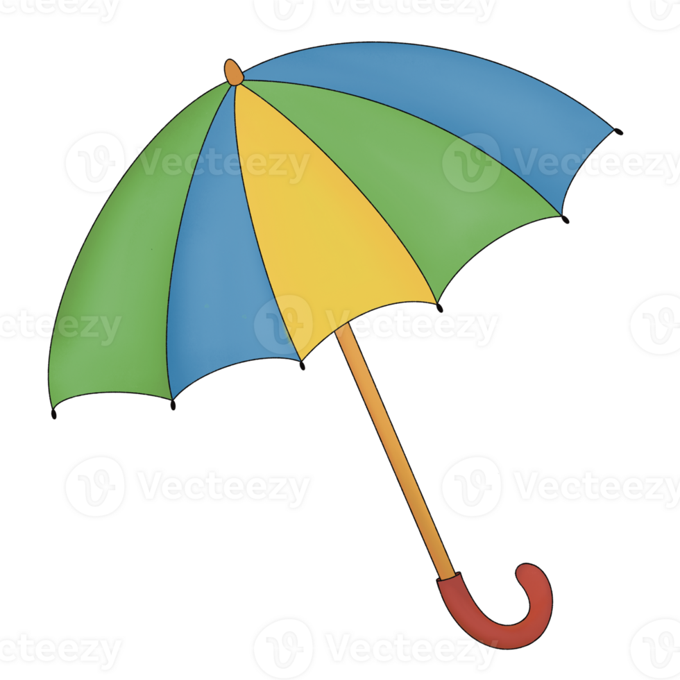 Umbrella doodle cartoon png